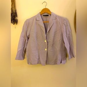 Silk and linen blend lilac jacket